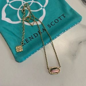 Kendra Scott Elisa Gold Necklace In Abalone Shell
